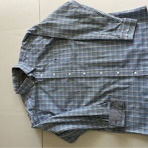 Panhandle Classic Blue Western Checkered Men's Shirt‎ Size Large